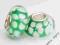 Szklany koralik modulowy ZIELONY KWIATOWY nr66