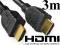 KABEL HDMI HDMI MESKO MESKI 3M POZLACANE KONCOWKI