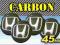 HONDA 3D emblematy CARBON LOOK 4 szt 45 mm
