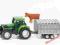 SIKU 1640 Traktor z przyczepą do przewozu bydła