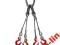 FA-LIN || Zawiesie linowe 4-cięgnowe Q=3,3T L=1,0m
