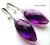 SWAROVSKI NAVETTE AMETHYST 30MM SREBRO KLIPSY new