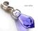 SWAROVSKI TEARDROP TANZANITE CHARMS ZAWIESZKA~NEW