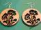 Kolczyki AŻUROWE, LUDOWE drewniane, DECOUPAGE nowe