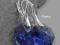 kolczyki SWAROVSKI Sapphire SREBRO szafir NOWE