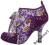 IRREGULAR CHOICE purpurowe botki w kwiaty 36 IR077