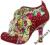 IRREGULAR CHOICE czerwone botki w kwiaty 36 IR078