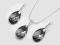 SILVER NIGHT SWAROVSKI kolczyki wisior łańcuszek