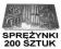 SPRĘŻYNKI ŚCISKANE ROZCIĄGANE 200 SZTUK [F562