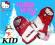 HELLO KITTY rękawiczki zimowe KID-red 3-(4-5 lat)