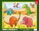 MZK Puzzle ramkowe 6 el. Dinozaury TREFL