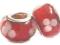 FIORITURA-KORALIK MODUŁOWY SZKŁO RED FLOWER 14mm