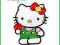 Naprasowanka  kotek HALLO KITTY kolorowe HIT ZIELO