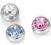 PIERCING - KULKI Z KRYSZTAŁKIEM NA GWINT - 1,6mm -