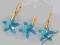 Swarovski Starfish 16 gwiazda Komplet złocony 5kol
