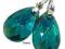 NOWOŚĆ ! kolczyki Swarovski BLUE ZIRCON AB srebro