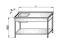 STÓŁ ZE ZLEWEM I PÓŁKĄ ST.NIERDZ WYM.100x60x85 CM