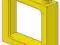 4033 Yellow Window 1 x 4 x 3 Train with All Studs