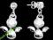 KOLCZYKI CYRKONIA CRYSTAL ANIOŁ H-0309 na gwiazdkę