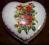 Ceramiczne serce szkatułka na biżuterie bukiet róż