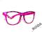 Okulary zerówki- fuksja w kratkę