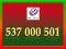 2 ZŁOTE NUMERY PLAY **537 000 501 + 537 000 601**