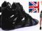 SANDAŁY BUTY ZAMEK RZYMIANKI 1050 BLACK ZAMSZ 39