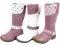 Kozaczki zimowe z kożuszkiem wojtyłko 26 róż/biel