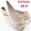 LAKIEROWANE BALERINKI NUDE BEZ MELISKI 39 00241