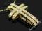 złoty krzyż + łańcuszek z kryształami Swarovski uk