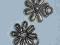 2 szt ZAWIESZKA SREBRO Tybetańskie KWIATUSZEK