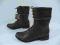 BUTY DAMSKIE BERSHKA glany kozaki brązowe 41