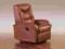 Fotel wypoczynkowy JEFF rozkład. j.brąz skóra nat.