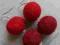 ~~~ ELEGANCKIE KOLCZYKI CZERWONE FILC WEŁNA ~~~