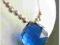 Naszyjnik z kulą Svarowskiego kolor niebieski