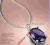 Avon Posrebrzany naszyjnik PURPLE STONE + gratis