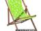 Leżak plażowy drewniany zielony