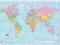 Mapa Świata Polityczna duża - plakat 140x100 cm