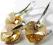 SWAROVSKI Serce Kolczyki + Wisiorek Golden Shadow