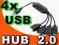 HUB 4 porty USB 2.0 ROZDZIELACZ PC NOTEBOOK cr102