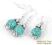 KOMPLET TURKUS ~3w1~ kolczyki + wisiorek