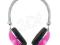 SLUCHAWKI Z NAUSZNIKAMI COLORS, ROZOWE