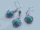 komplet srebrny srebro turkus falbana kolczyki i..