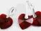 WYPRZEDAŻ  SWAROVSKI ~ KOMPLETY~ SERCA~SREBRO 925