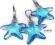 SWAROVSKI kolczyki+wisiorek BLUE STARFISH