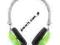 4W Słuchawki stereo pałąk zielone Ontech_pl