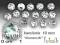 ~FUKSIK~ dżety KAMIENIE 10szt diamenty 10mm srebrn