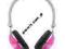4W Słuchawki stereo pałąk różowe Ontech_pl