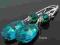kolczyki SWAROVSKI Blue Zircon NOWE CERTYFIKAT