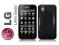 LG P970 SWIFT BLACK Etui TPU GEL MAX RUBBER +Folia